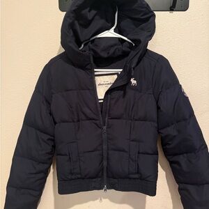 Abercrombie & Fitch Kids Dark Blue Puffer Coat